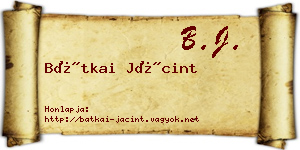 Bátkai Jácint névjegykártya